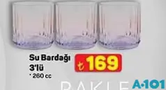 RAKLE SU BARDAĞI 3'LÜ 260 CC fiyat ve kampanya bilgisi